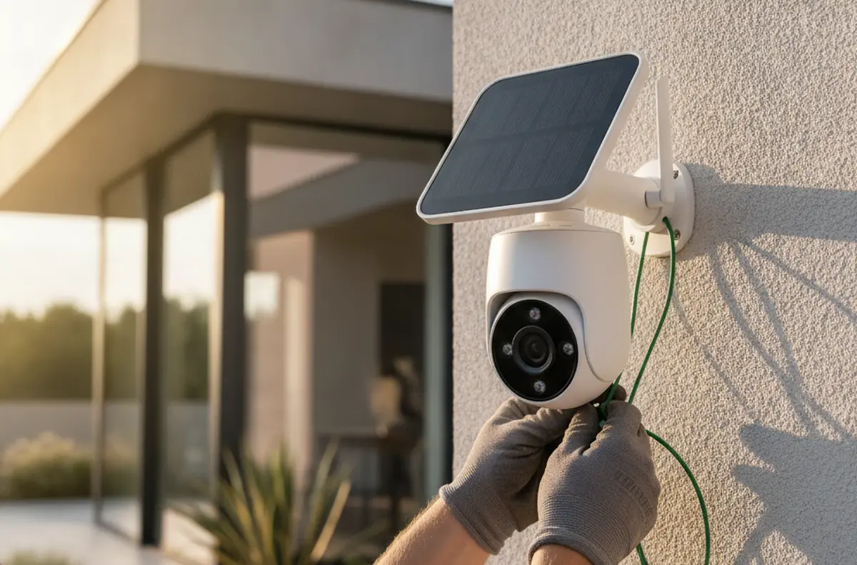 Comment installer une caméra extérieure solaire : tutoriel étape par étape